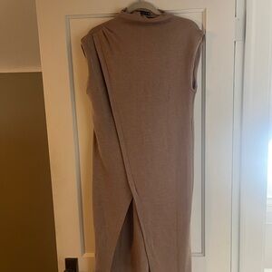 Zara Asymmetrical Tan Dress
